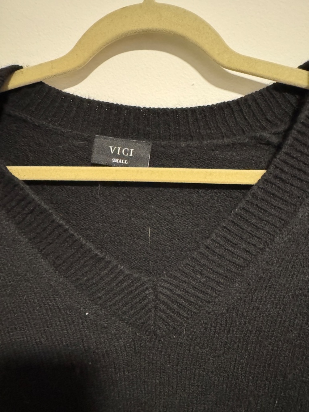 VICI Black Soft Knit Sweater Small Lightweight Cozy - Picture 3 of 5
